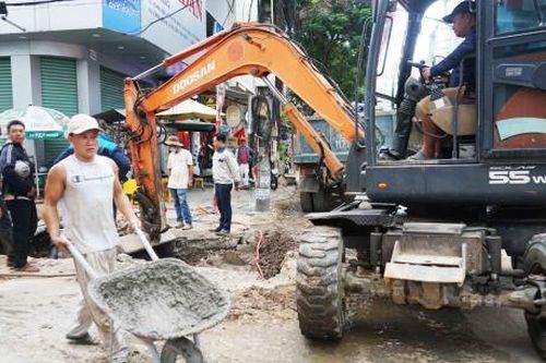 Đẩy nhanh tiến độ thi công 2 công trình đường Hoàng Diệu và đường Ông Ích Khiêm