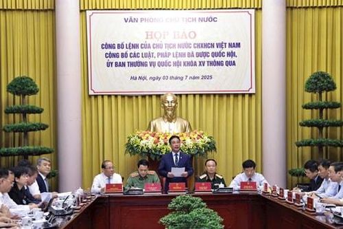 Công bố 16 Luật, Pháp lệnh vừa được Quốc hội, Ủy ban Thường vụ Quốc hội thông qua