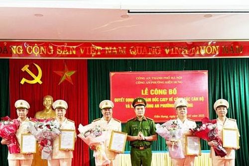 Trung tá Hán Minh Kiên là Trưởng Công an phường Kiến Hưng