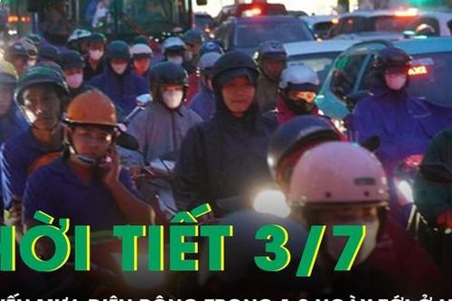 Thời tiết 3/7: Diễn biến mưa diện rộng trong 1-2 ngày tới ở Nam Bộ