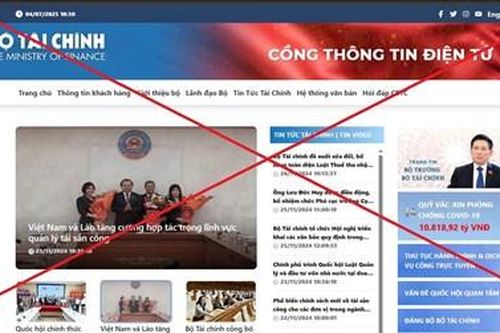 Bộ Tài chính tiếp tục cảnh báo giả mạo Cổng thông tin điện tử của Bộ để lừa đảo