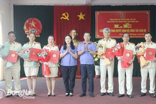 Viện Kiểm sát nhân dân tỉnh Đồng Nai công bố lãnh đạo 11 phòng nghiệp vụ
