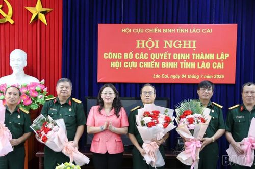 Công bố các quyết định thành lập Hội Cựu chiến binh tỉnh Lào Cai