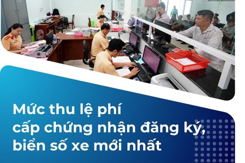 Mức thu lệ phí cấp chứng nhận đăng ký, biển số xe mới nhất