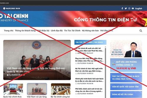 Giả mạo Cổng thông tin điện tử Bộ Tài chính để lừa đảo