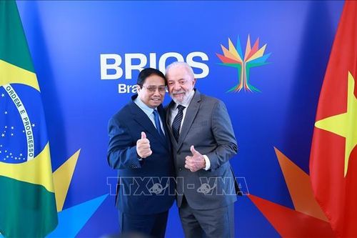 Thủ tướng Phạm Minh Chính hội kiến Tổng thống Brazil Lula da Silva