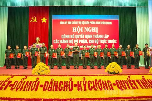 Thành lập các tổ chức đảng trực thuộc Ban Chỉ huy Bộ đội Biên phòng tỉnh Tuyên Quang