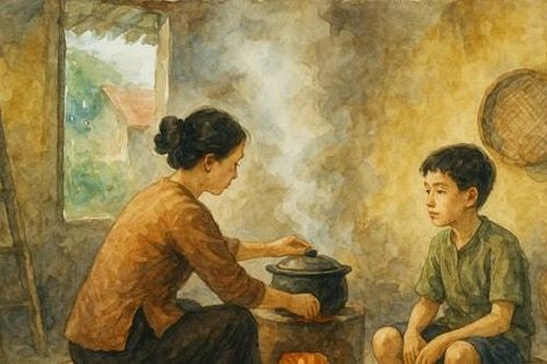 Dậy mùi cá kho vùi trấu