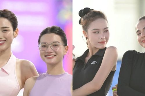 Hoa hậu Đỗ Thị Hà, Á hậu Ngọc Hằng thi đấu hết mình tại Giải Vô địch Pickleball