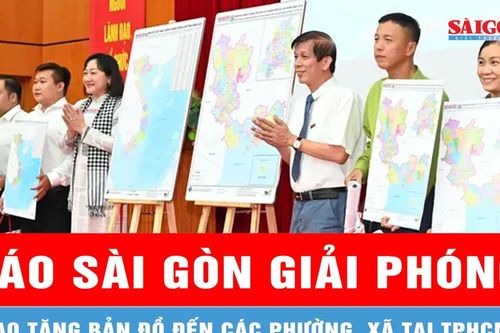 Báo Sài Gòn Giải Phóng trao tặng bản đồ đến các phường, xã tại TPHCM