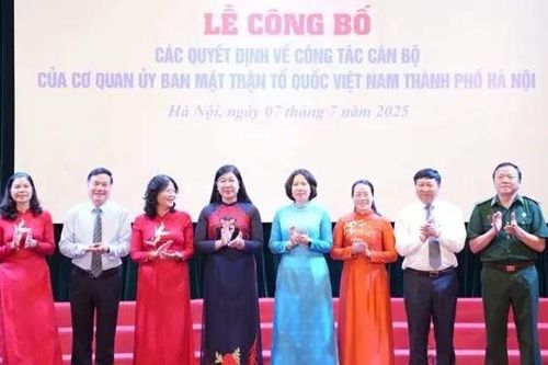 Cơ quan Ủy ban MTTQ Việt Nam TP Hà Nội gồm 10 ban, đơn vị