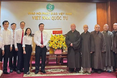 Sở Dân tộc và Tôn giáo TPHCM thăm Giáo hội Phật giáo Việt Nam TPHCM