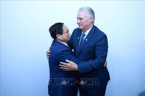 Thủ tướng Phạm Minh Chính gặp Chủ tịch Cuba Miguel Díaz-Canel Bermúdez