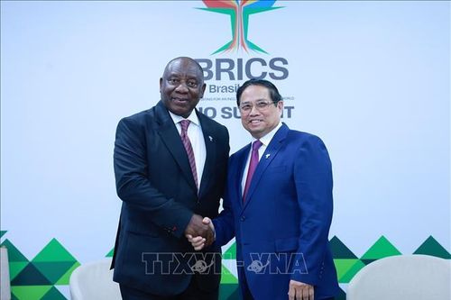 Thủ tướng Phạm Minh Chính gặp Tổng thống Nam Phi Cyril Ramaphosa