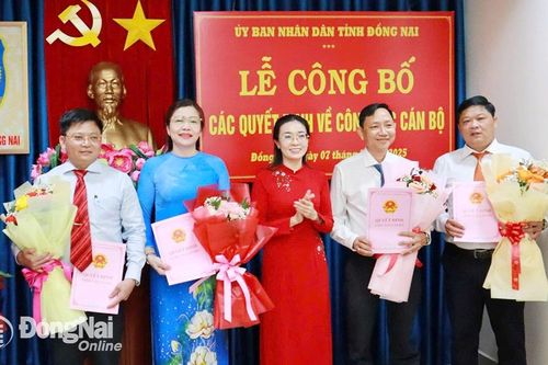 Công bố quyết định bổ nhiệm 4 Phó giám đốc Sở Tư pháp tỉnh Đồng Nai