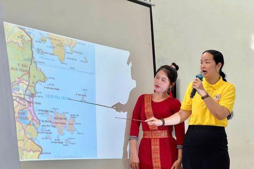 Phường Tây Nha Trang: Đoàn viên, học sinh trải nghiệm tìm hiểu địa giới hành chính xã, phường mới