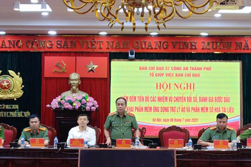 Công an Hà Nội kiểm đếm tiến độ các nhiệm vụ chuyển đổi số, đánh giá bước đầu triển khai phần mềm ứng dụng trợ lý ảo