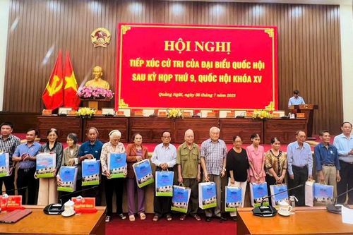 Phó Chủ tịch Quốc hội Trần Quang Phương tiếp xúc cử tri phường Cẩm Thành, Quảng Ngãi