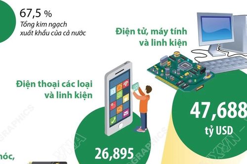 7 mặt hàng xuất khẩu trên 8 tỷ USD trong 6 tháng đầu năm