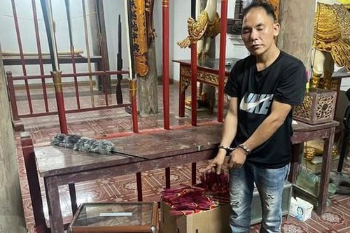Bắt đối tượng chuyên trộm tiền công đức tại các đình, chùa
