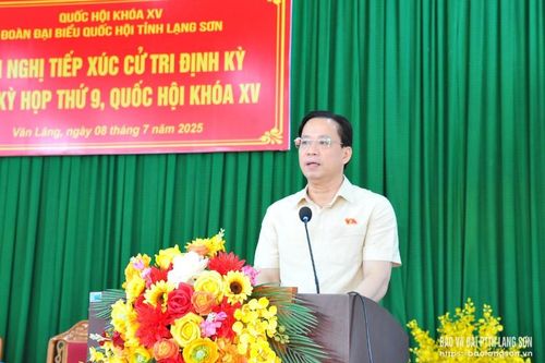 Đoàn đại biểu Quốc hội tỉnh tiếp xúc cử tri tại xã Văn Lãng và xã Tân Tri