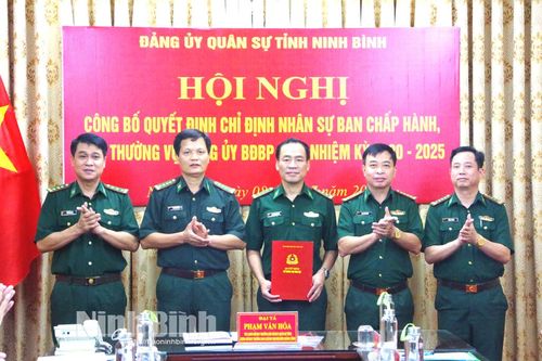 Công bố Quyết định chỉ định nhân sự Đảng ủy Bộ đội biên phòng tỉnh Ninh Bình