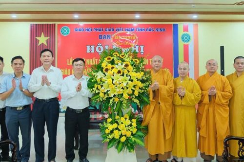 Bắc Ninh: Lãnh đạo Sở Dân tộc và Tôn giáo thăm, chúc mừng Ban Trị sự Phật giáo tỉnh
