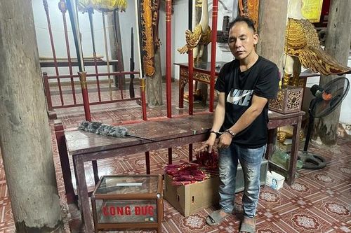 Bắt giữ gã đàn ông chuyên trộm cắp tiền công đức tại đình, chùa ở Phú Thọ
