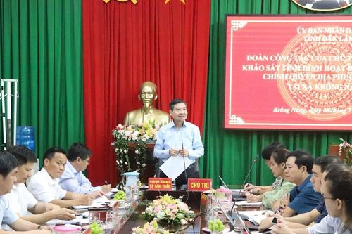 Chủ tịch UBND tỉnh Đắk Lắk khảo sát tình hình vận hành chính quyền hai cấp tại các xã phường