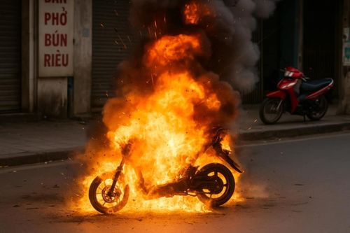 Vợ bị thương vì xe máy phát nổ, công an phát hiện điểm đáng ngờ của người chồng