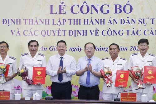 Thành lập Thi hành án dân sự tỉnh An Giang