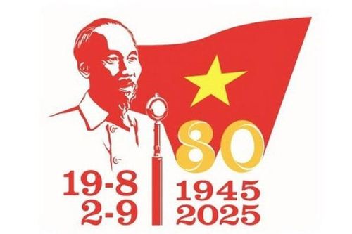 Mẫu logo kỷ niệm 80 Cách mạng tháng Tám và Quốc khánh 2025