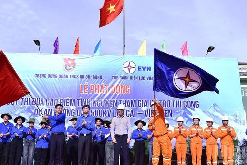 Phát động cao điểm tình nguyện hỗ trợ thi công đường dây 500kV Lào Cai-Vĩnh Yên