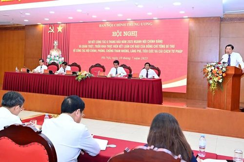 Hội nghị sơ kết công tác 6 tháng đầu năm, triển khai nhiệm vụ 6 tháng cuối năm 2025 của ngành Nội chính Đảng