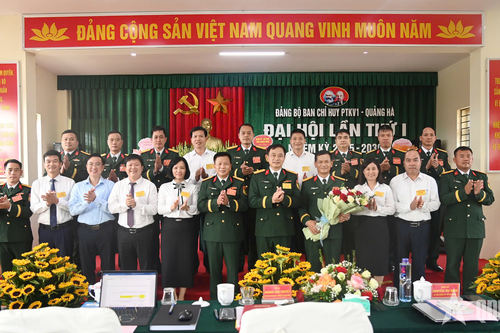Đại hội Đảng bộ Ban Chỉ huy phòng thủ khu vực 1 - Quảng Hà lần thứ I, nhiệm kỳ 2025-2030