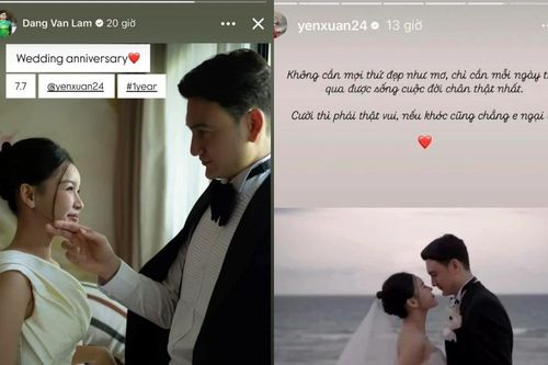Vợ chồng thủ môn Đặng Văn Lâm kỷ niệm ngày cưới