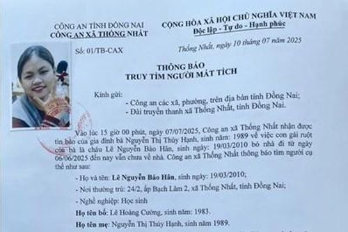 Thiếu nữ 15 tuổi mất tích bí ẩn