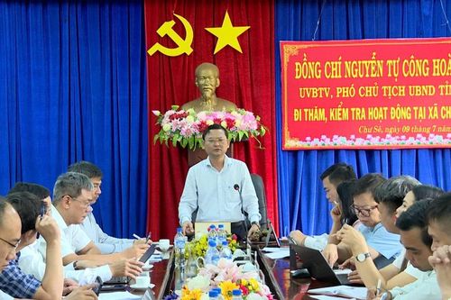 Phó Chủ tịch UBND tỉnh Gia Lai Nguyễn Tự Công Hoàng thăm, làm việc tại 4 xã phía Tây tỉnh