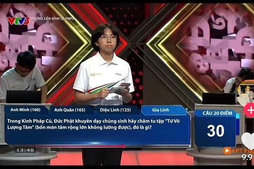 Đường lên đỉnh Olympia đặt câu hỏi về Kinh Pháp Cú