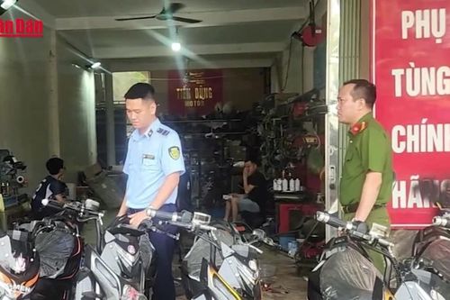 Chuyển công an hồ sơ vụ việc kinh doanh xe máy điện giả mạo nhãn hiệu