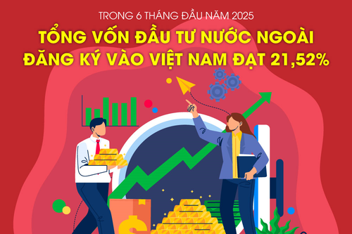 Tổng vốn đầu tư nước ngoài đăng ký vào Việt Nam đạt 21,52 tỷ USD