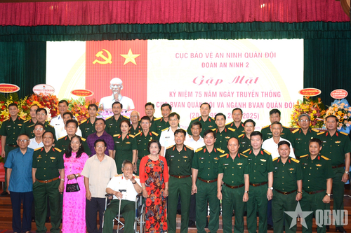 Đoàn An ninh 2 Gặp mặt kỷ niệm 75 năm Ngày truyền thống ngành Bảo vệ an ninh Quân đội