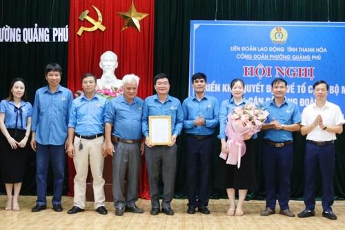 Đồng chí Hoàng Lê Thái giữ chức Chủ tịch Công đoàn phường Quảng Phú
