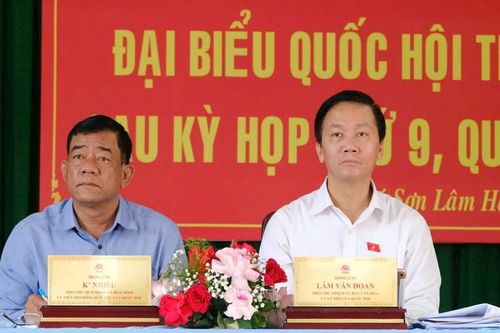 Cử tri xã Phú Sơn Lâm Hà kiến nghị nhiều vấn đề nước sinh hoạt, kênh mương phục vụ sản xuất
