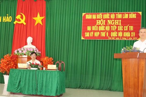 Cử tri xã Vĩnh Hảo kiến nghị nhiều vấn đề về môi trường