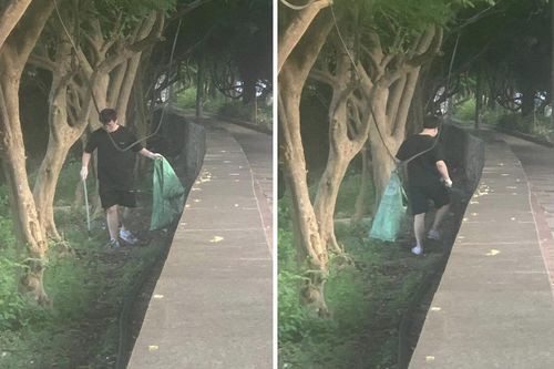 Dân mạng 'truy lùng' chàng trai trẻ âm thầm dọn rác ở Vũng Tàu, TP.HCM