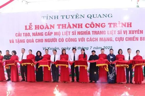Hoàn thành công trình cải tạo, nâng cấp mộ liệt sĩ tại Nghĩa trang liệt sĩ Vị Xuyên