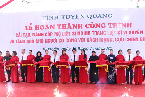 Hoàn thành công trình cải tạo, nâng cấp mộ liệt sĩ Nghĩa trang Liệt sĩ quốc gia Vị Xuyên