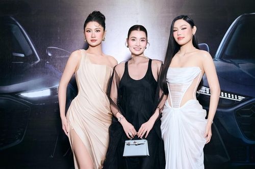 Hoa hậu Phương Linh, á hậu Cẩm Ly sexy bên xe sang