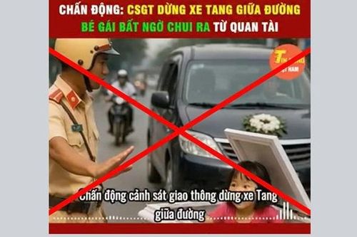 Clip 'CSGT dừng xe tang, bé gái chui ra từ quan tài' là sai sự thật